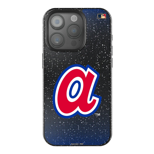 Atlanta Braves 1972-1980 - Cooperstown Collection Linen Black Bling Phone Case for Apple iPhone