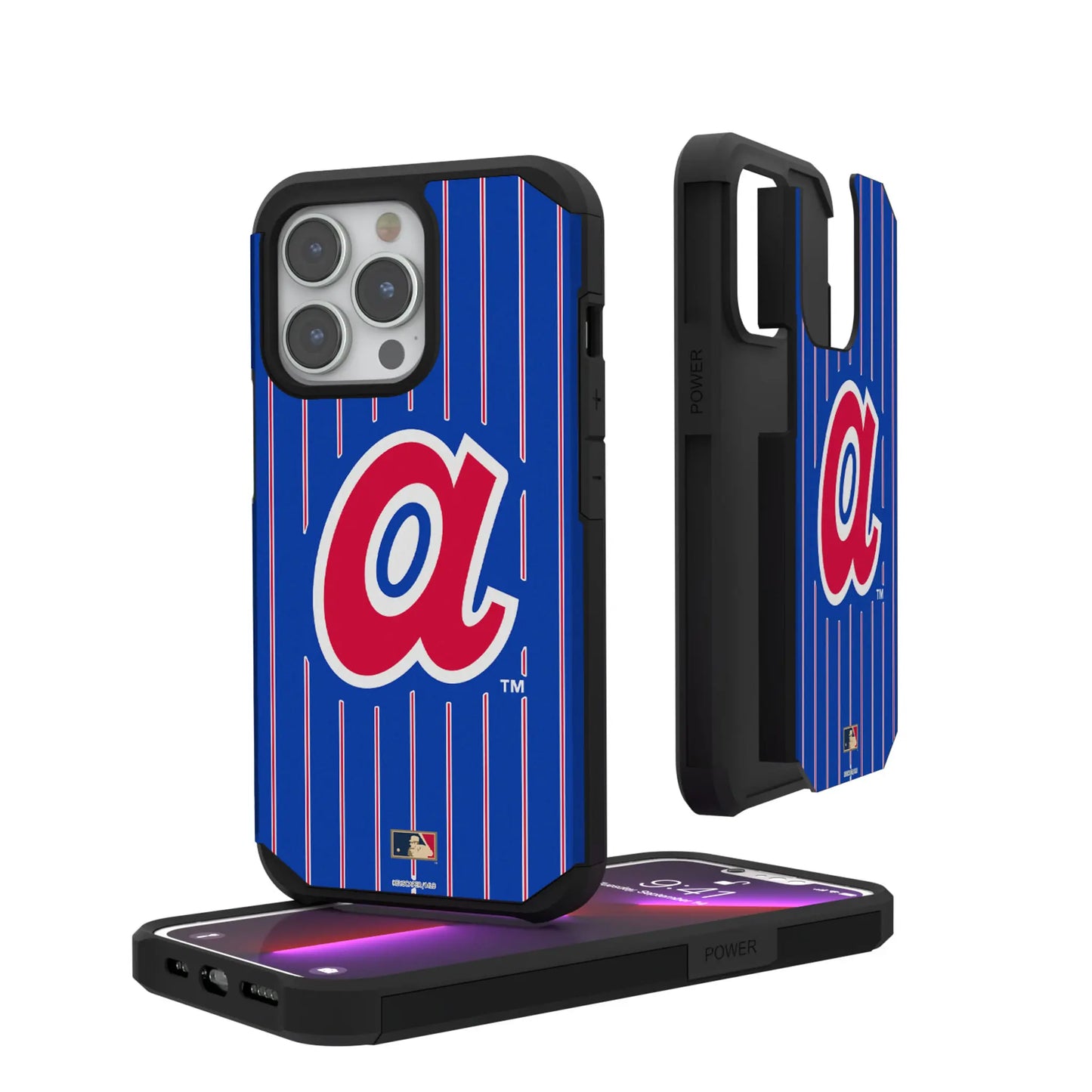 Atlanta Braves 1972-1980 - Cooperstown Collection Pinstripe Rugged Phone Case for Apple iPhone