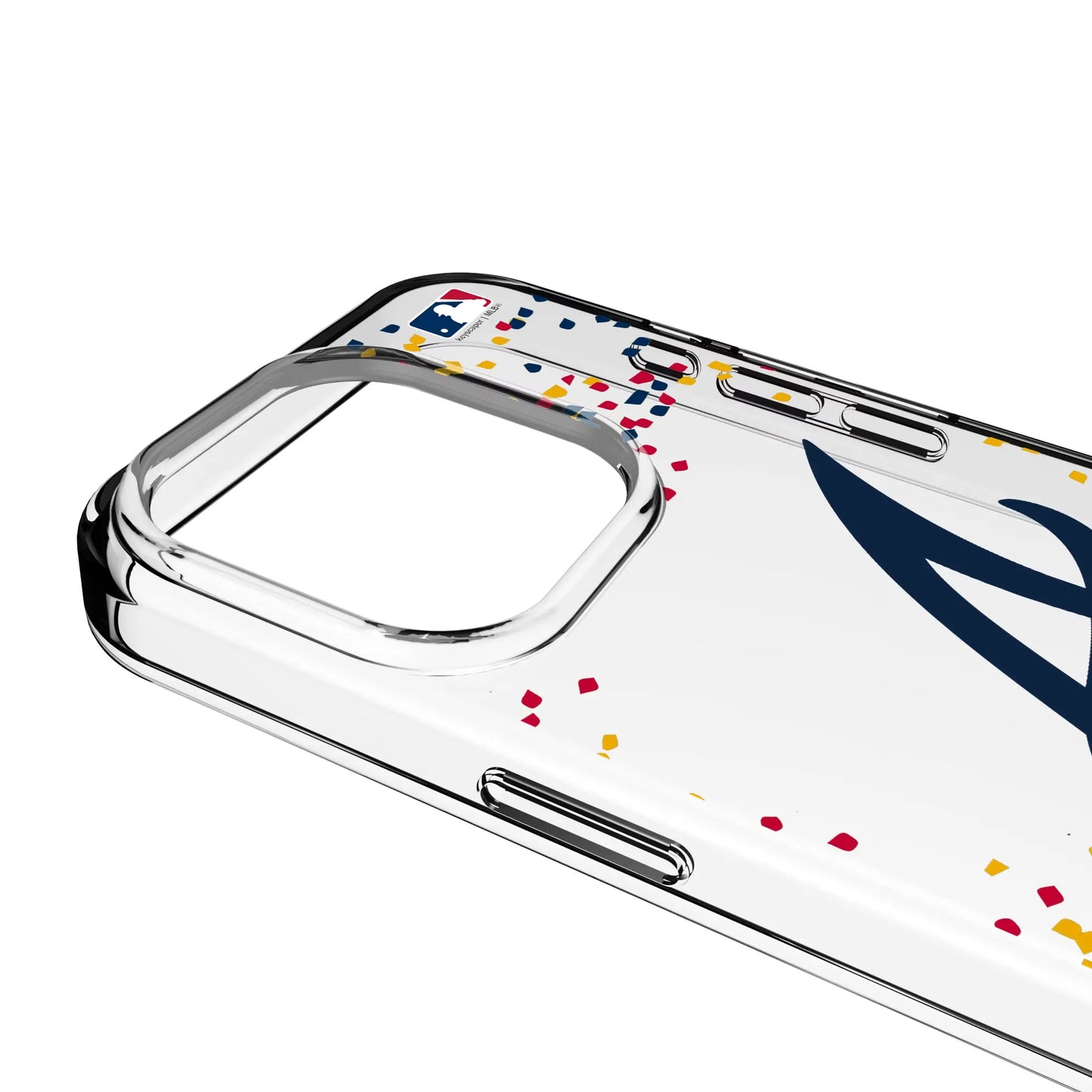 Atlanta Braves Confetti Clear Phone Case for Apple iPhone