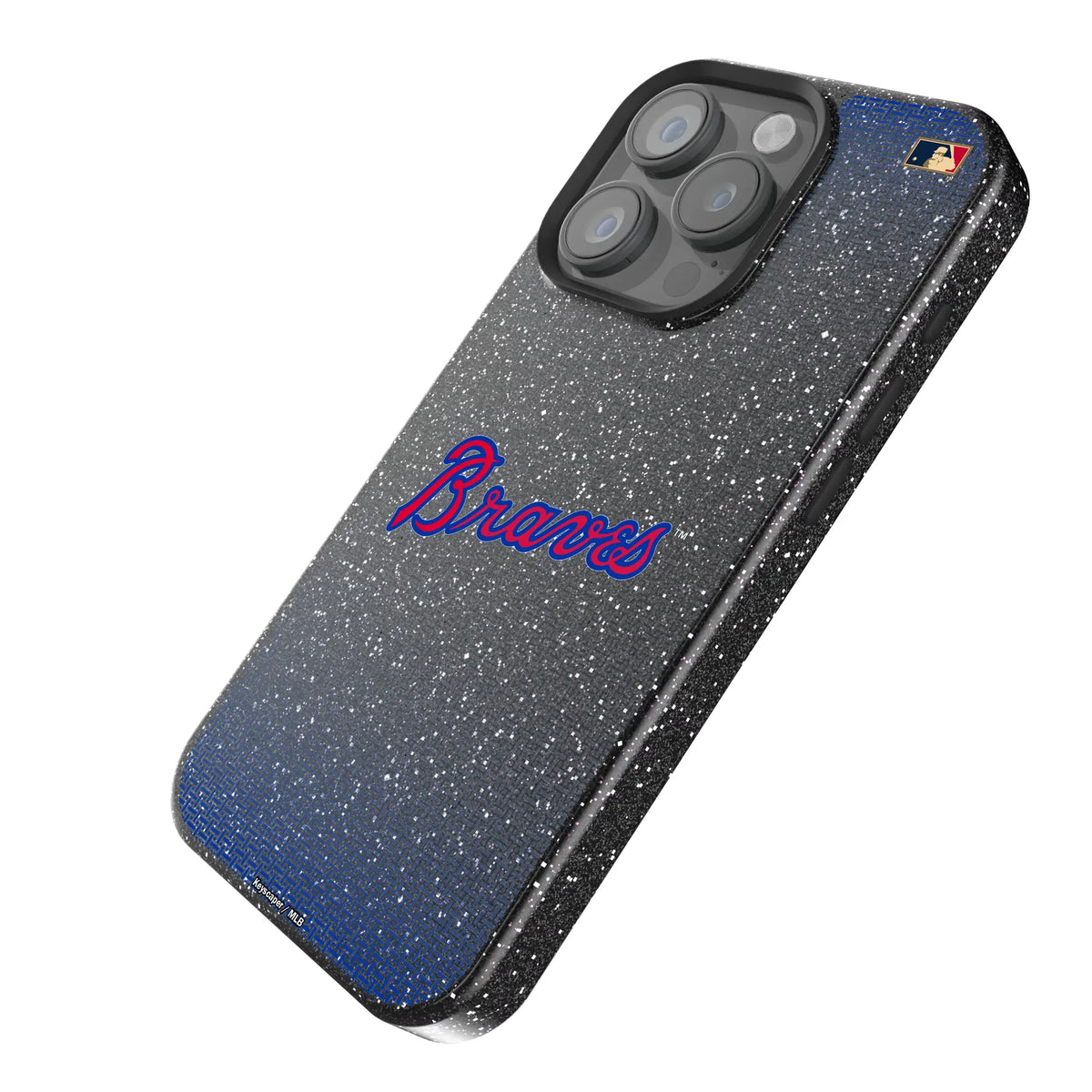 Atlanta Braves Home 2012 - Cooperstown Collection Linen Black Bling Phone Case for Apple iPhone