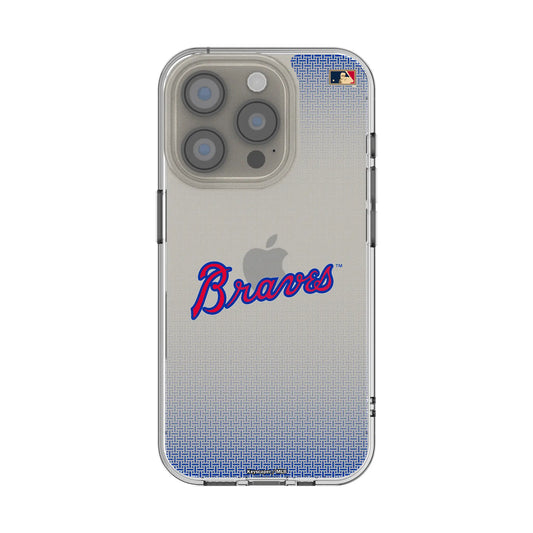 Atlanta Braves Home 2012 - Cooperstown Collection Linen Clear Phone Case for Apple iPhone