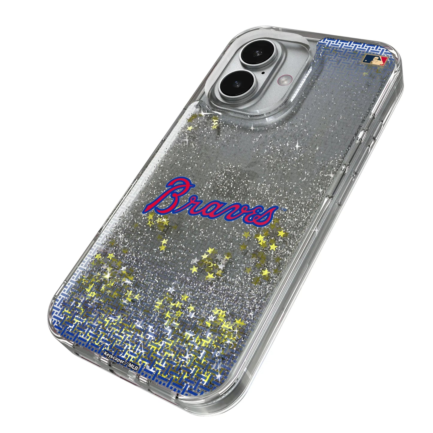 Atlanta Braves Home 2012 - Cooperstown Collection Linen Glitter Phone Case for Apple iPhone
