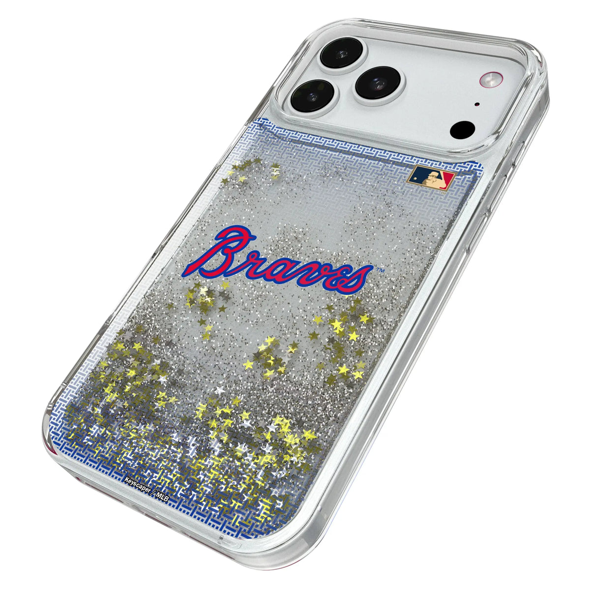 Atlanta Braves Home 2012 - Cooperstown Collection Linen Glitter Phone Case for Apple iPhone