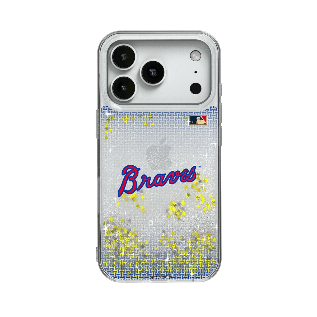Atlanta Braves Home 2012 - Cooperstown Collection Linen Glitter Phone Case for Apple iPhone