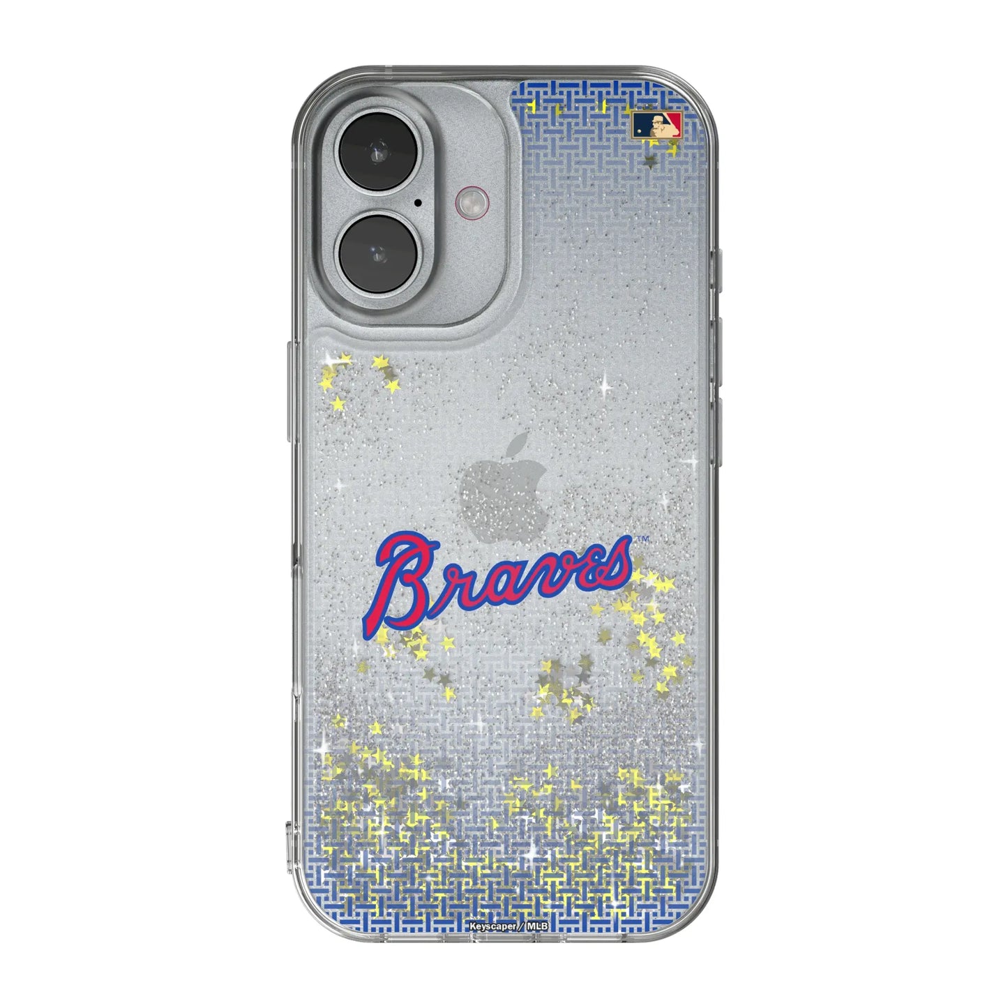 Atlanta Braves Home 2012 - Cooperstown Collection Linen Glitter Phone Case for Apple iPhone