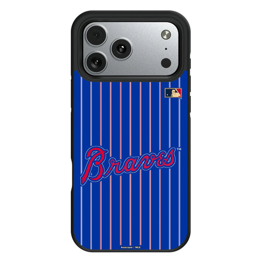 Atlanta Braves Home 2012 - Cooperstown Collection Pinstripe Bump Phone Case for Apple iPhone