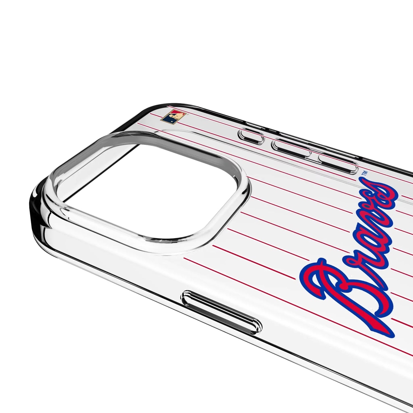 Atlanta Braves Home 2012 - Cooperstown Collection Pinstripe Clear Phone Case for Apple iPhone