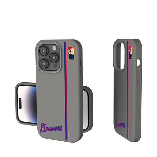 Atlanta Braves Home 2012 - Cooperstown Collection Sidebar Soft Touch Phone Case for Apple iPhone