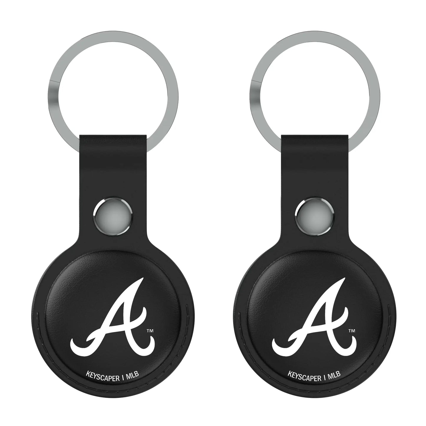 Atlanta Braves Insignia Black Airtag Holder 2-Pack