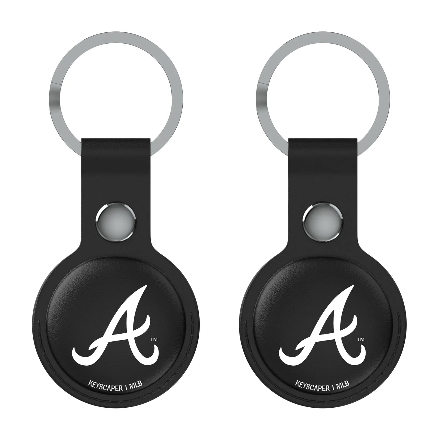 Atlanta Braves Insignia Black Airtag Holder 2-Pack