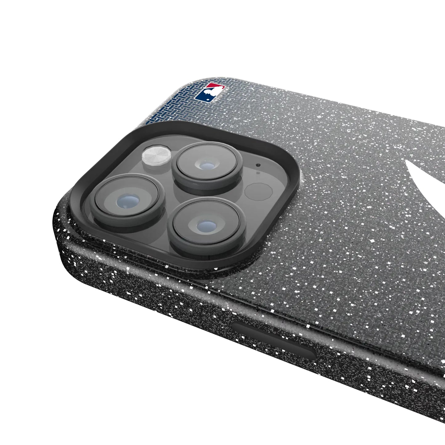 Atlanta Braves Linen Black Bling Phone Case for Apple iPhone