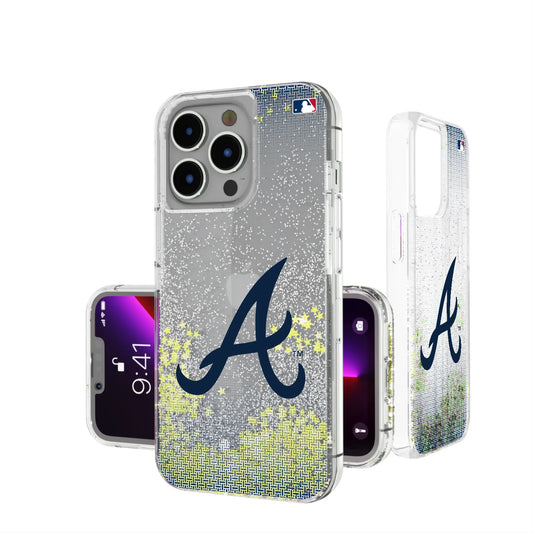 Atlanta Braves Linen Glitter Phone Case for Apple iPhone