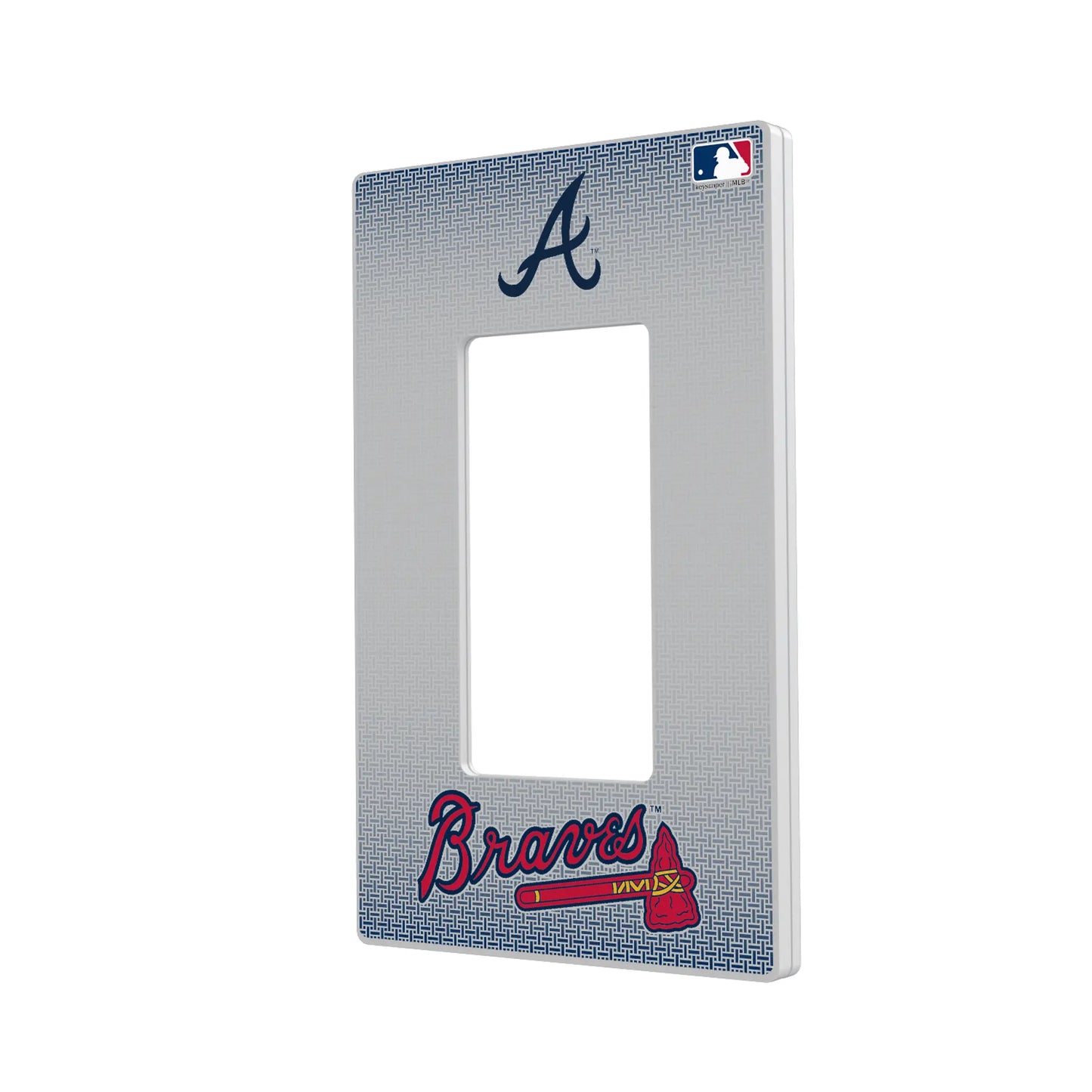 Atlanta Braves Linen Hidden-Screw Light Switch Plate