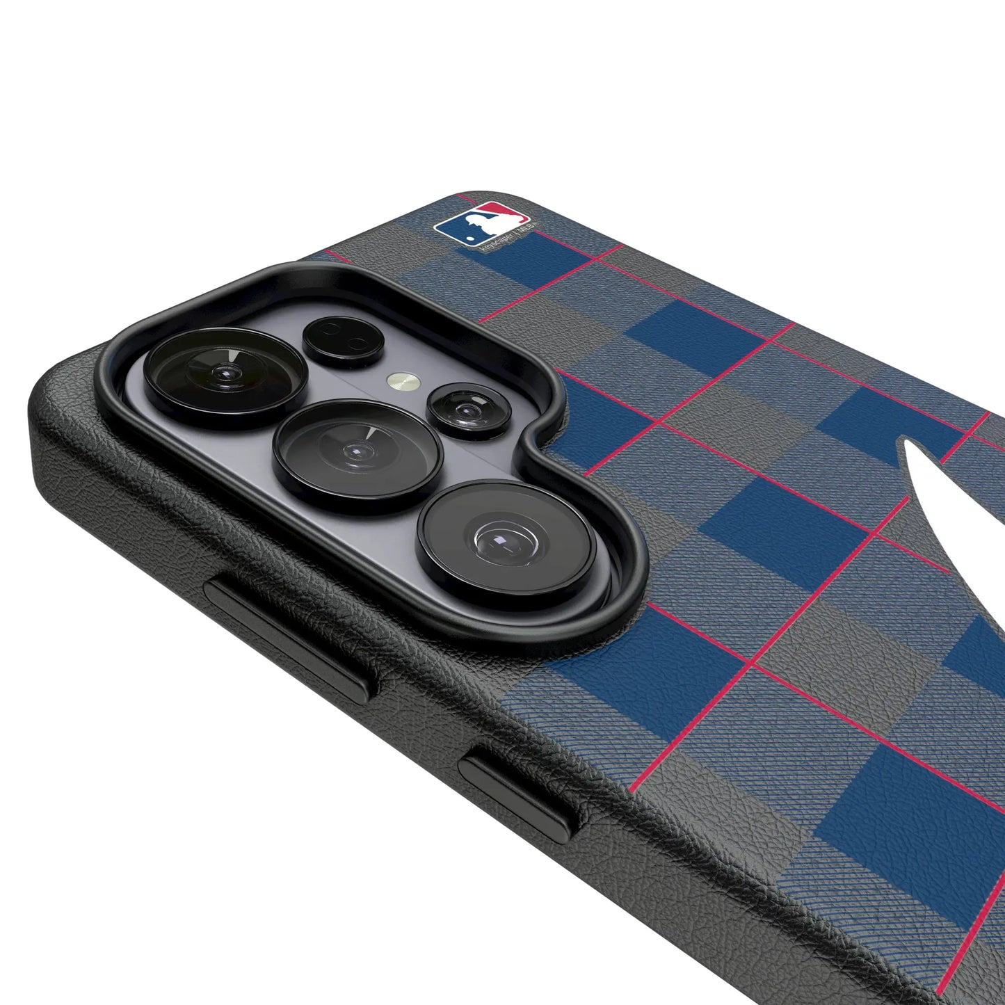 Atlanta Braves Plaid MagSafe Compatible Phone Case for Samsung Galaxy