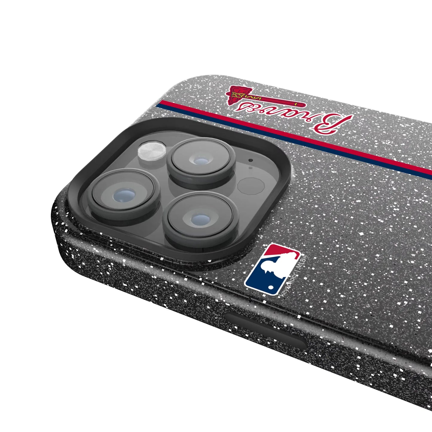 Atlanta Braves Sidebar Black Bling Phone Case for Apple iPhone