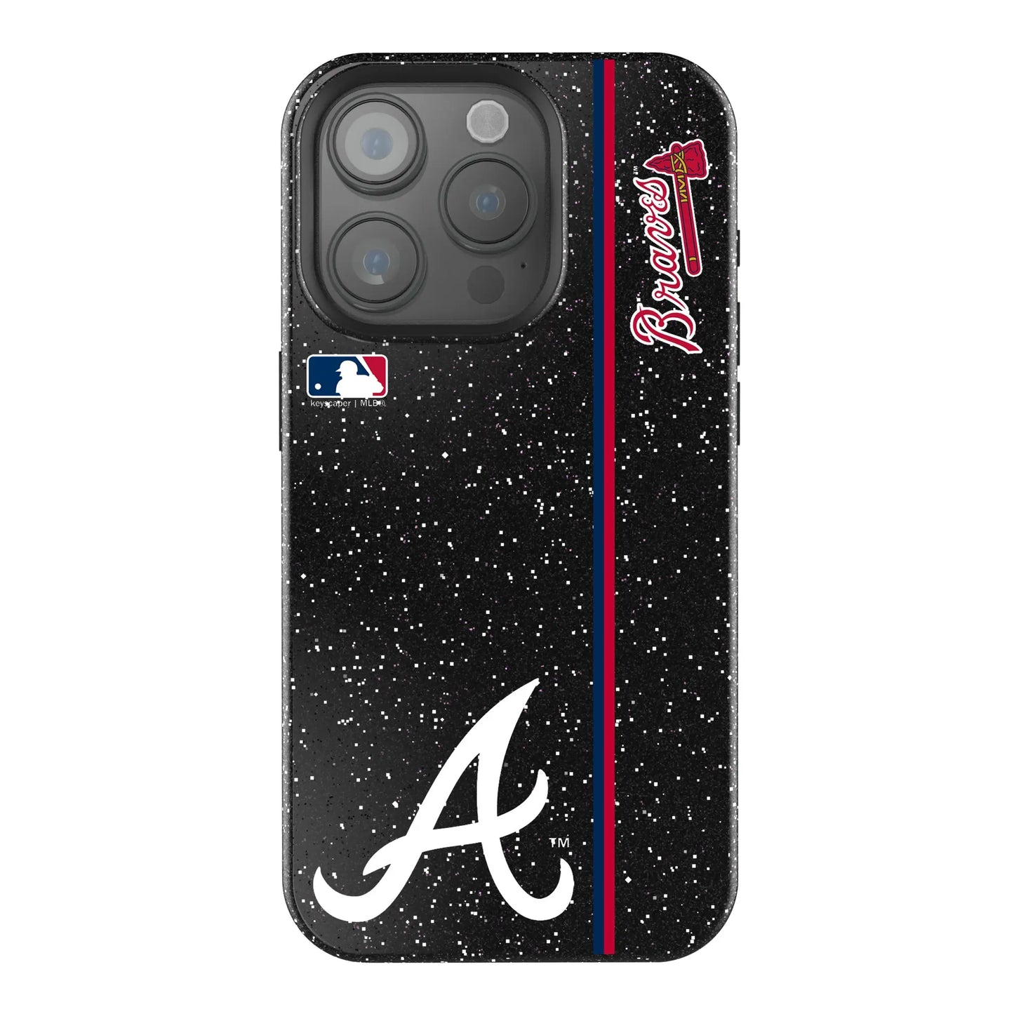 Atlanta Braves Sidebar Black Bling Phone Case for Apple iPhone