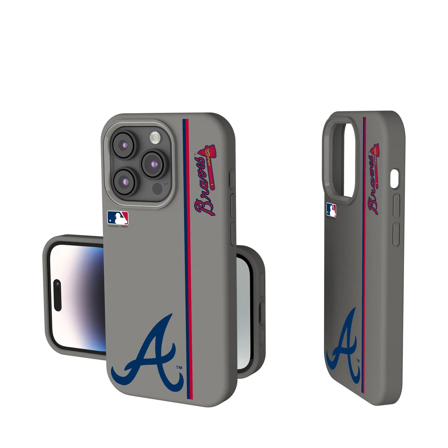 Atlanta Braves Sidebar Soft Touch Phone Case for Apple iPhone