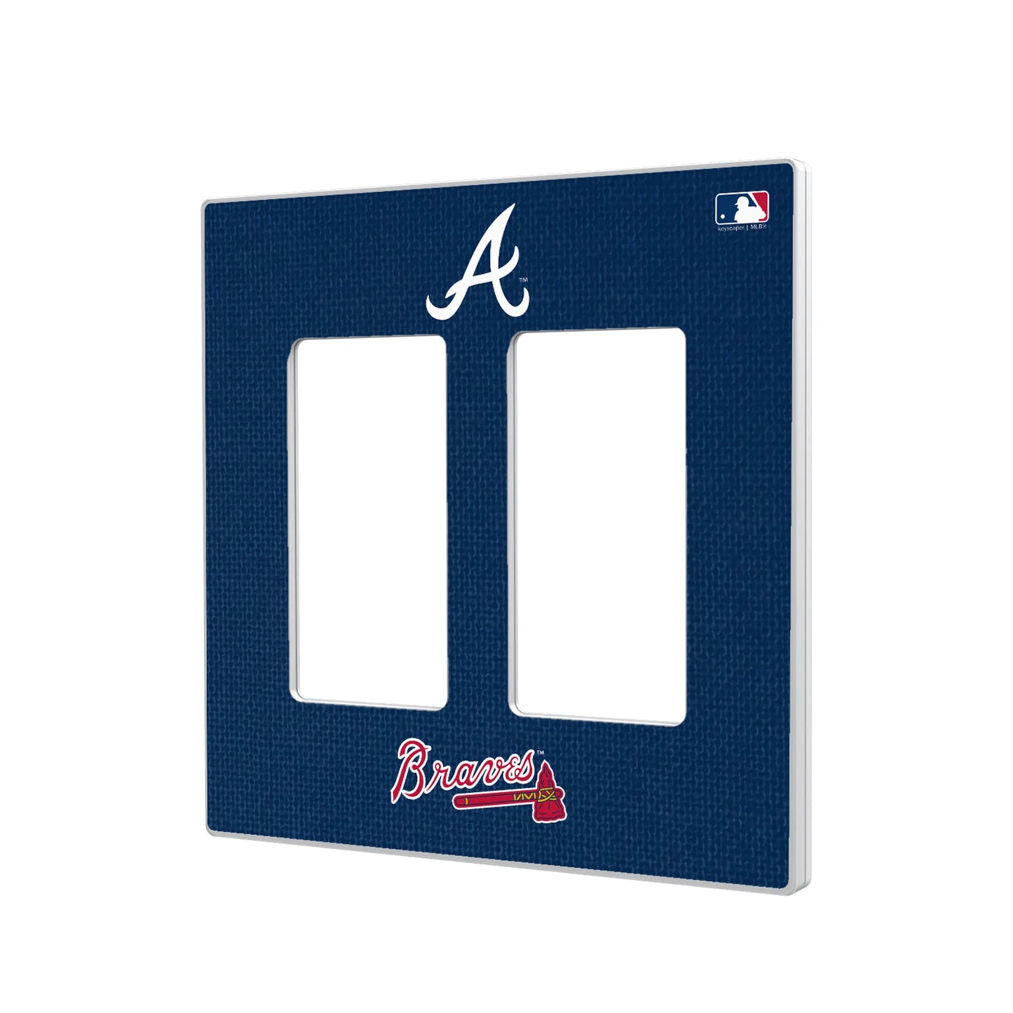 Atlanta Braves Solid Hidden-Screw Light Switch Plate