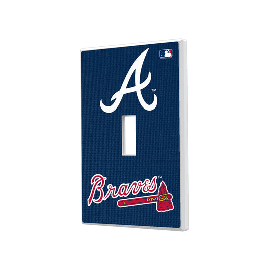 Atlanta Braves Solid Hidden-Screw Light Switch Plate