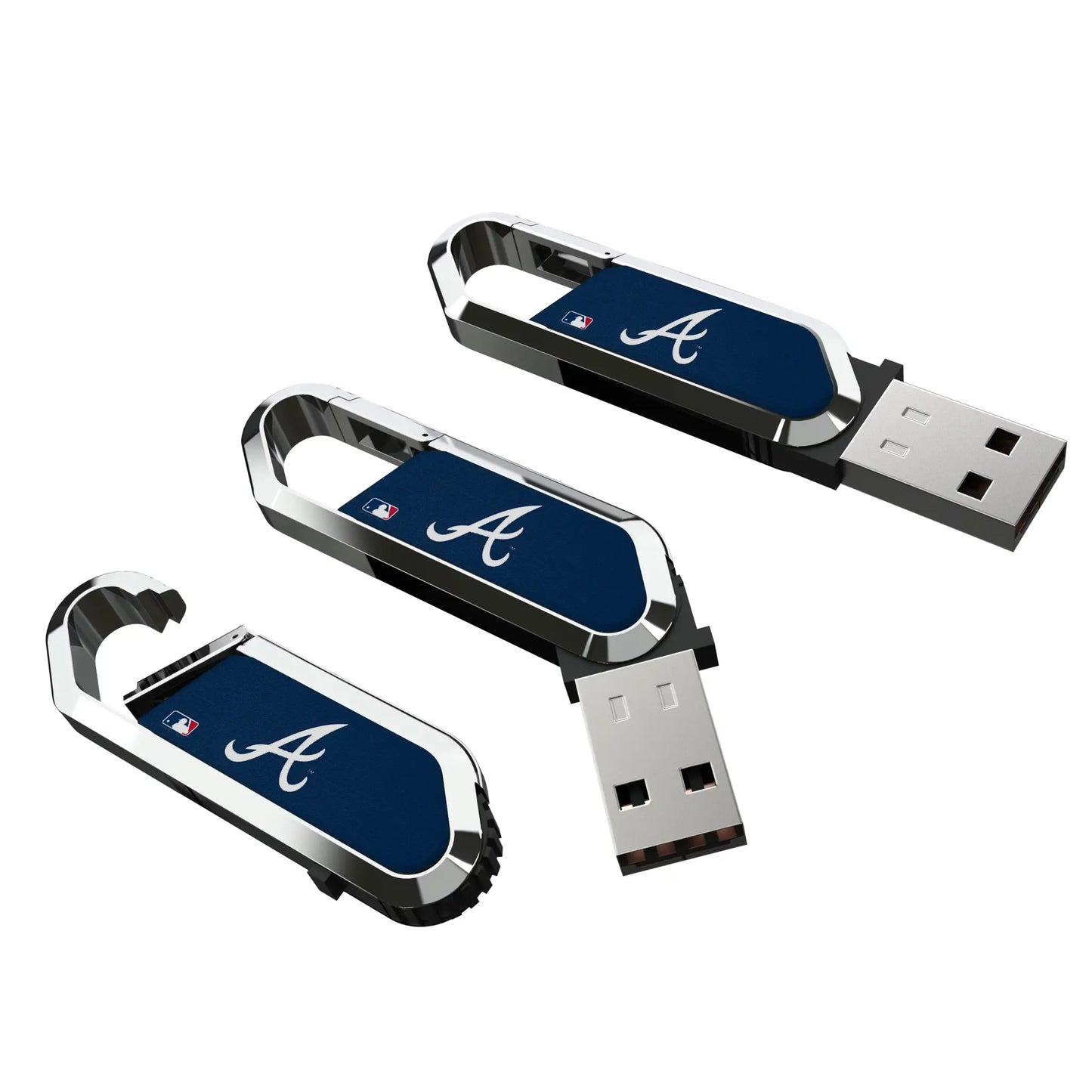 Atlanta Braves Solid USB 64GB Clip Style Flash Drive