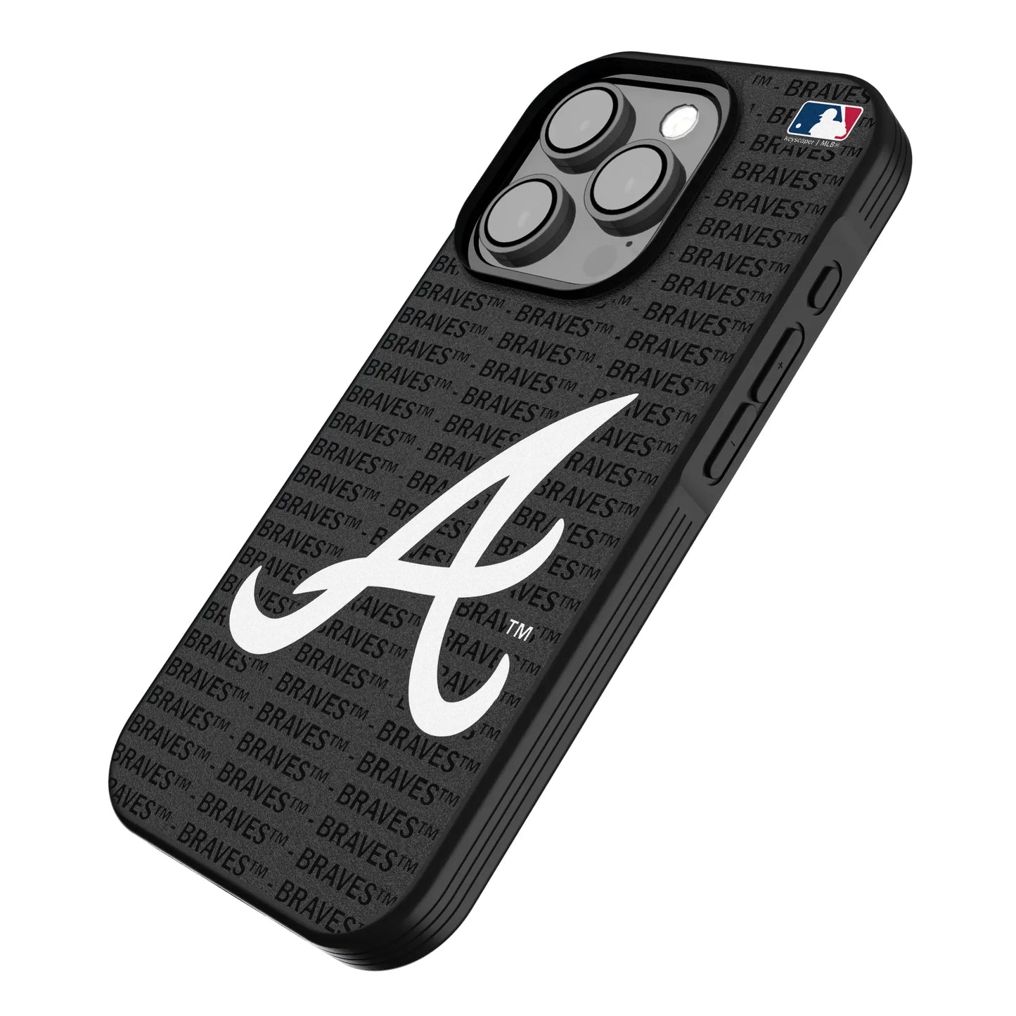 Atlanta Braves Text Backdrop Bump Phone Case for Apple iPhone