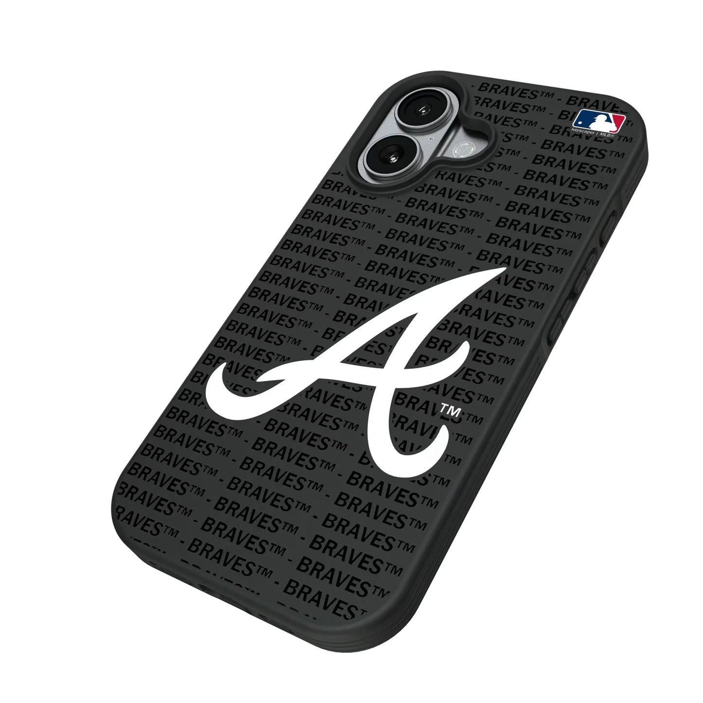 Atlanta Braves Text Backdrop Bump Phone Case for Apple iPhone