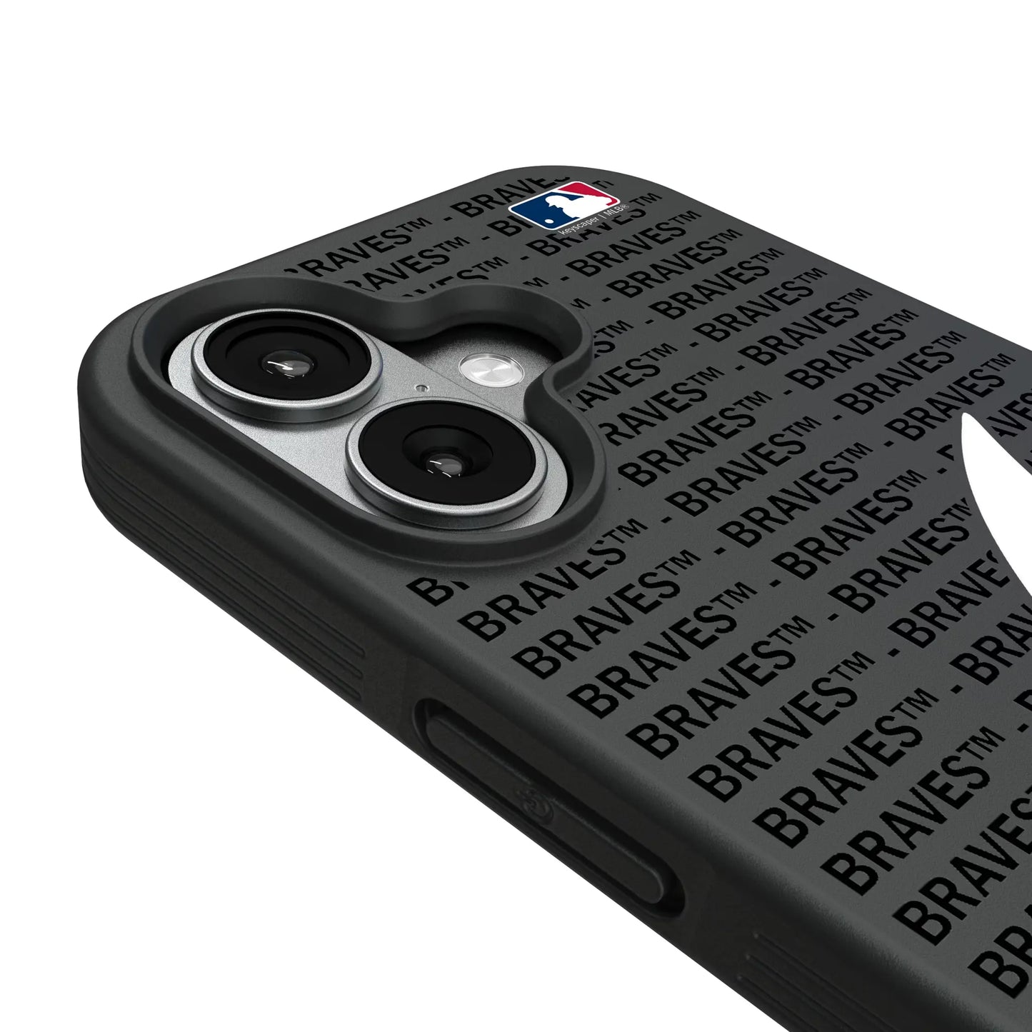 Atlanta Braves Text Backdrop Bump Phone Case for Apple iPhone