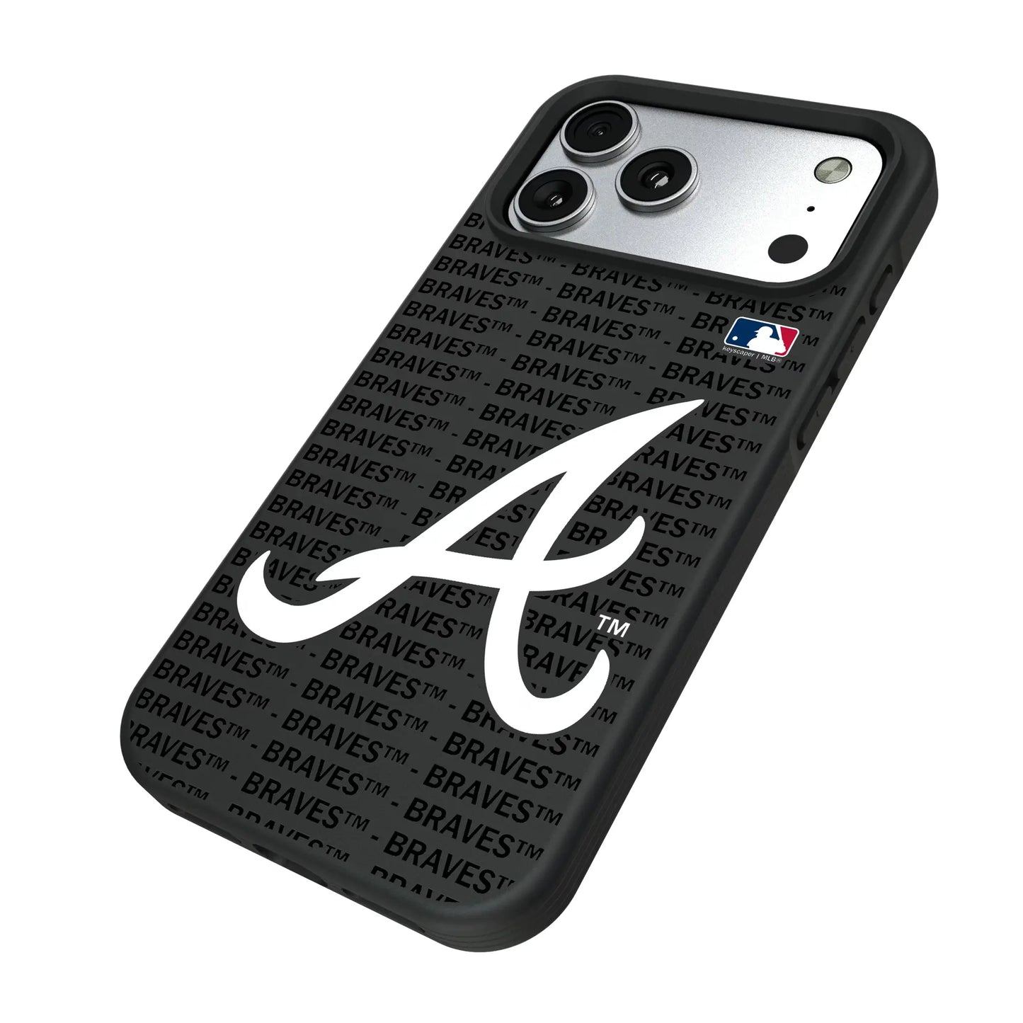 Atlanta Braves Text Backdrop Bump Phone Case for Apple iPhone