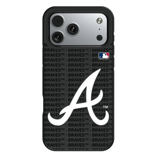 Atlanta Braves Text Backdrop Bump Phone Case for Apple iPhone