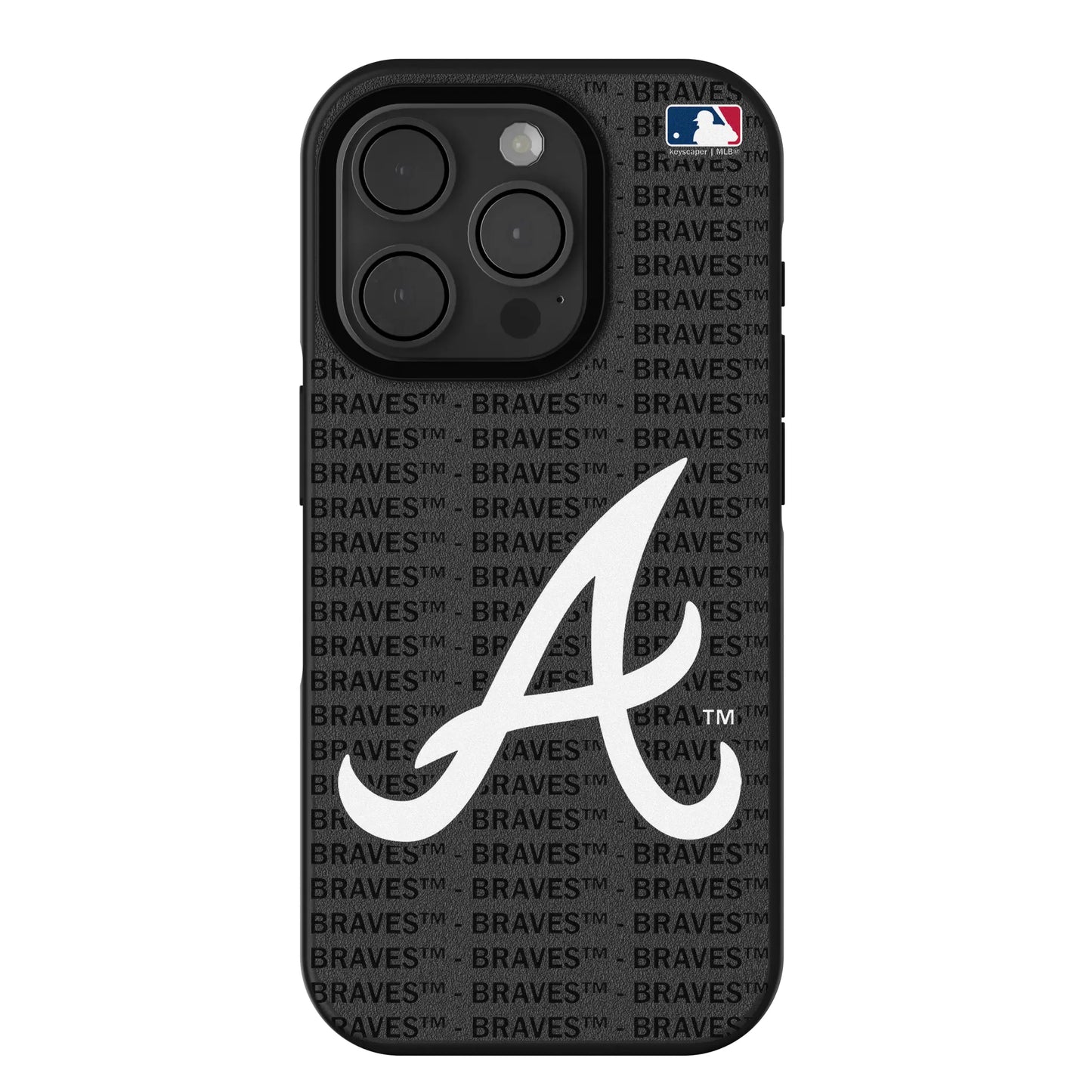Atlanta Braves Text Backdrop Bump Phone Case for Apple iPhone