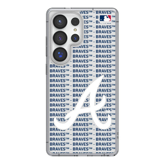 Atlanta Braves Text Backdrop Clear Phone Case for Samsung Galaxy