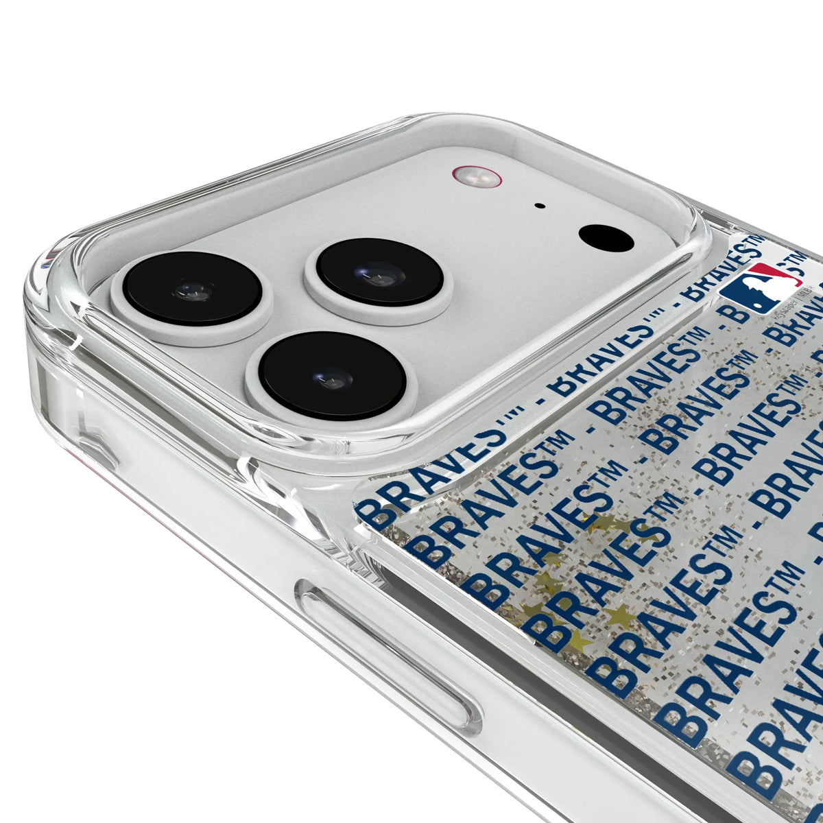 Atlanta Braves Text Backdrop Glitter Phone Case for Apple iPhone