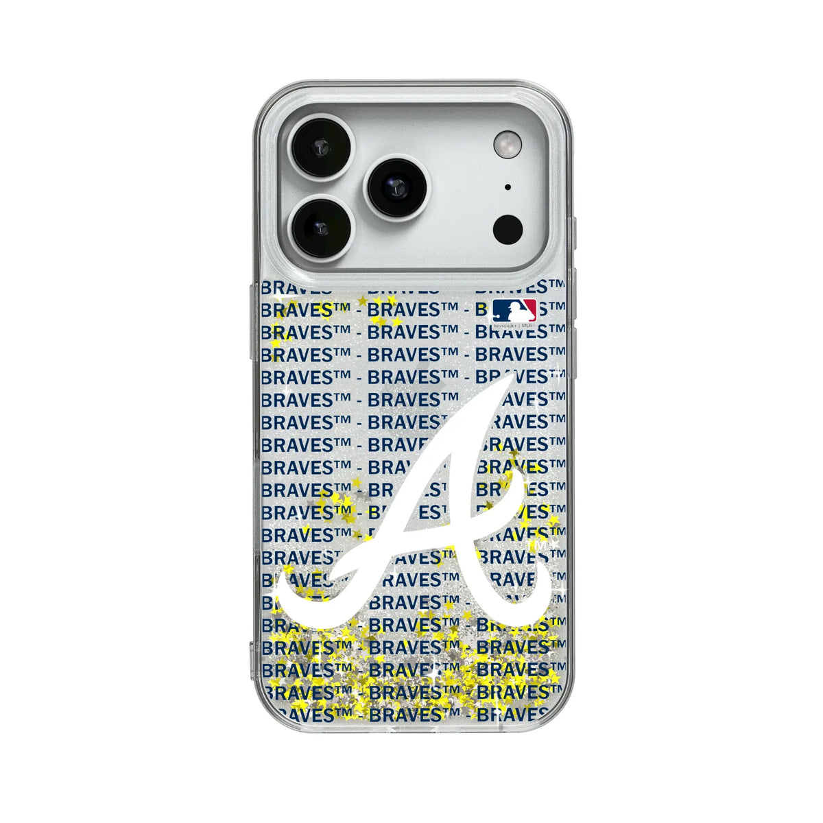 Atlanta Braves Text Backdrop Glitter Phone Case for Apple iPhone