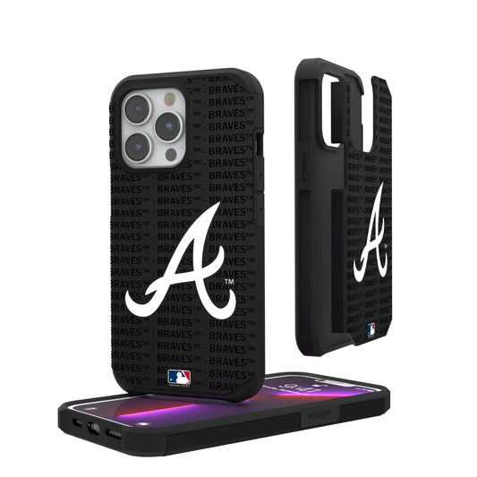 Atlanta Braves Text Backdrop Rugged Phone Case for Apple iPhone