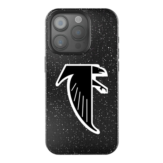 Atlanta Falcons Classic Linen Black Bling Phone Case for Apple iPhone