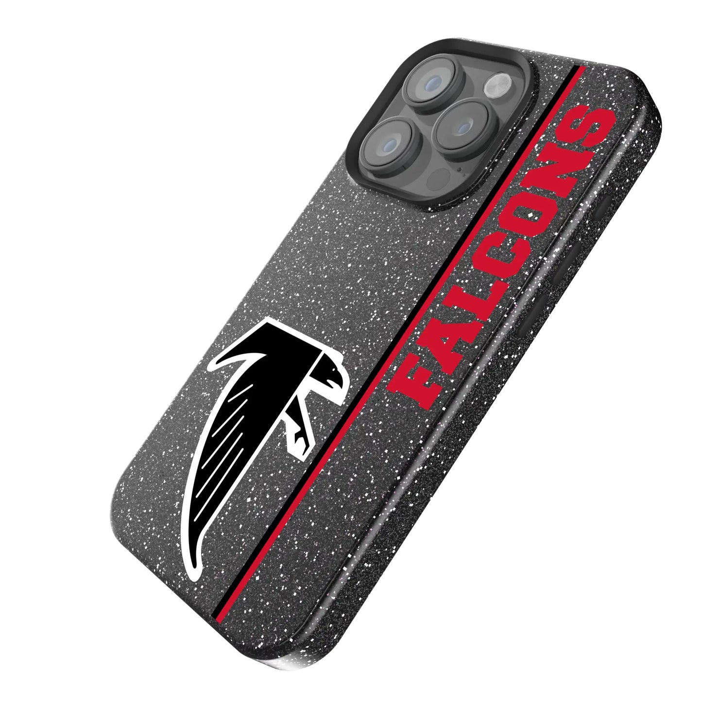 Atlanta Falcons Classic Sidebar Black Bling Phone Case for Apple iPhone