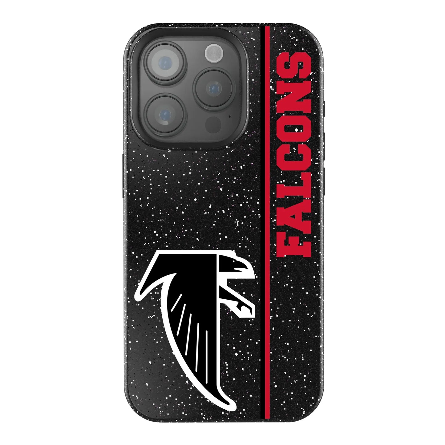 Atlanta Falcons Classic Sidebar Black Bling Phone Case for Apple iPhone