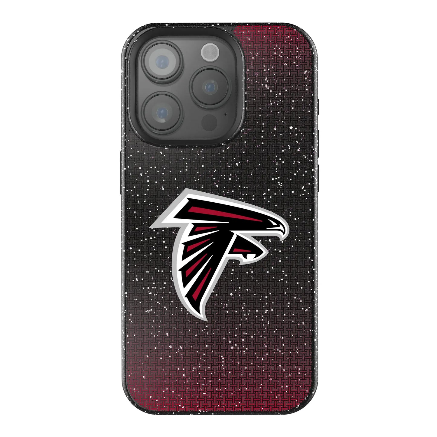 Atlanta Falcons Linen Black Bling Phone Case for Apple iPhone