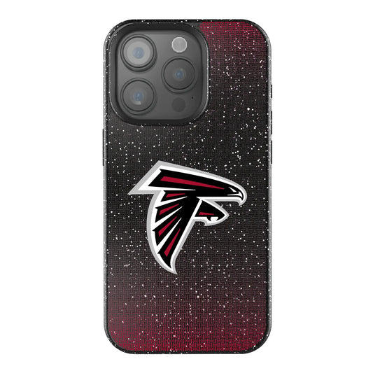 Atlanta Falcons Linen Black Bling Phone Case for Apple iPhone