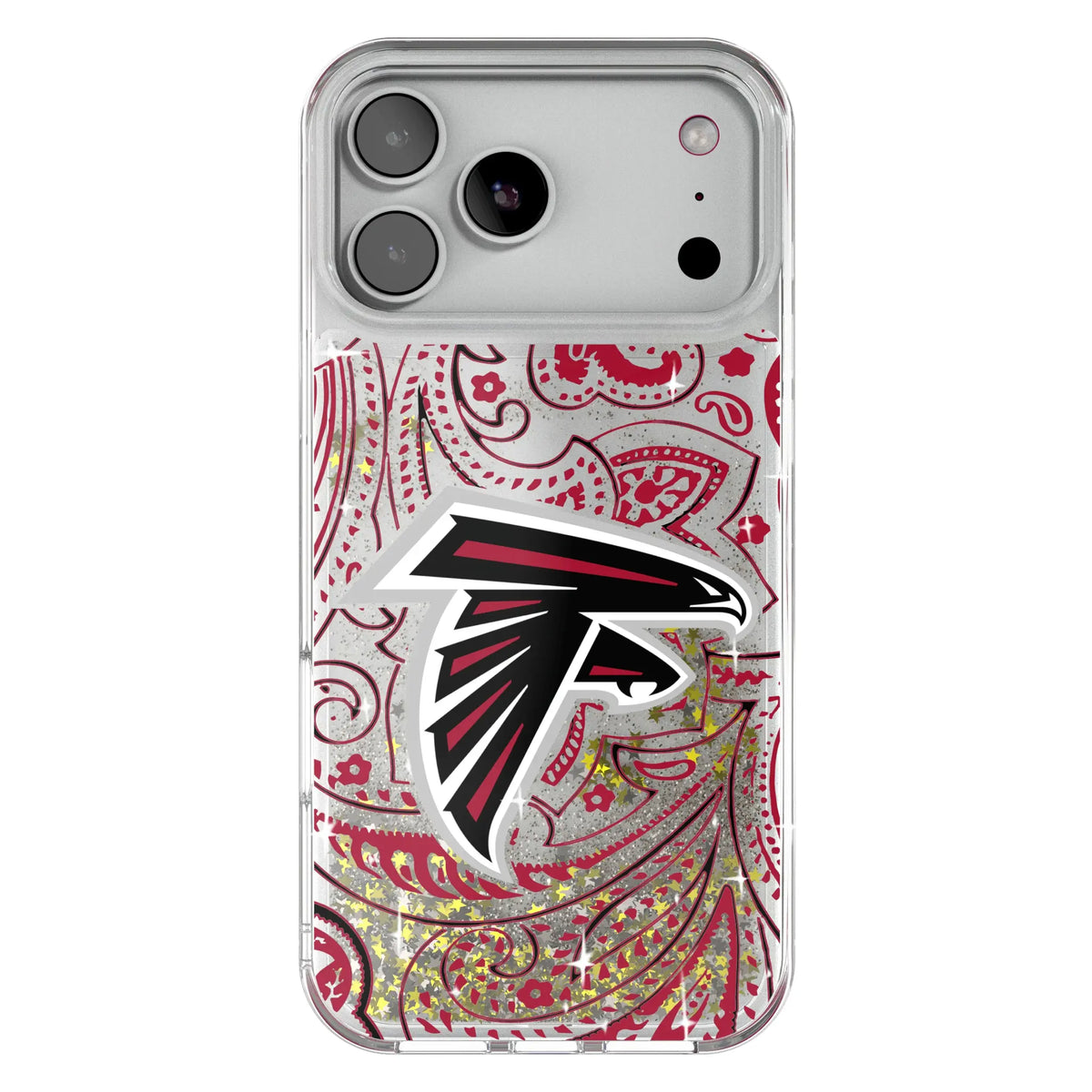 Atlanta Falcons Paisley Glitter Phone Case for Apple iPhone
