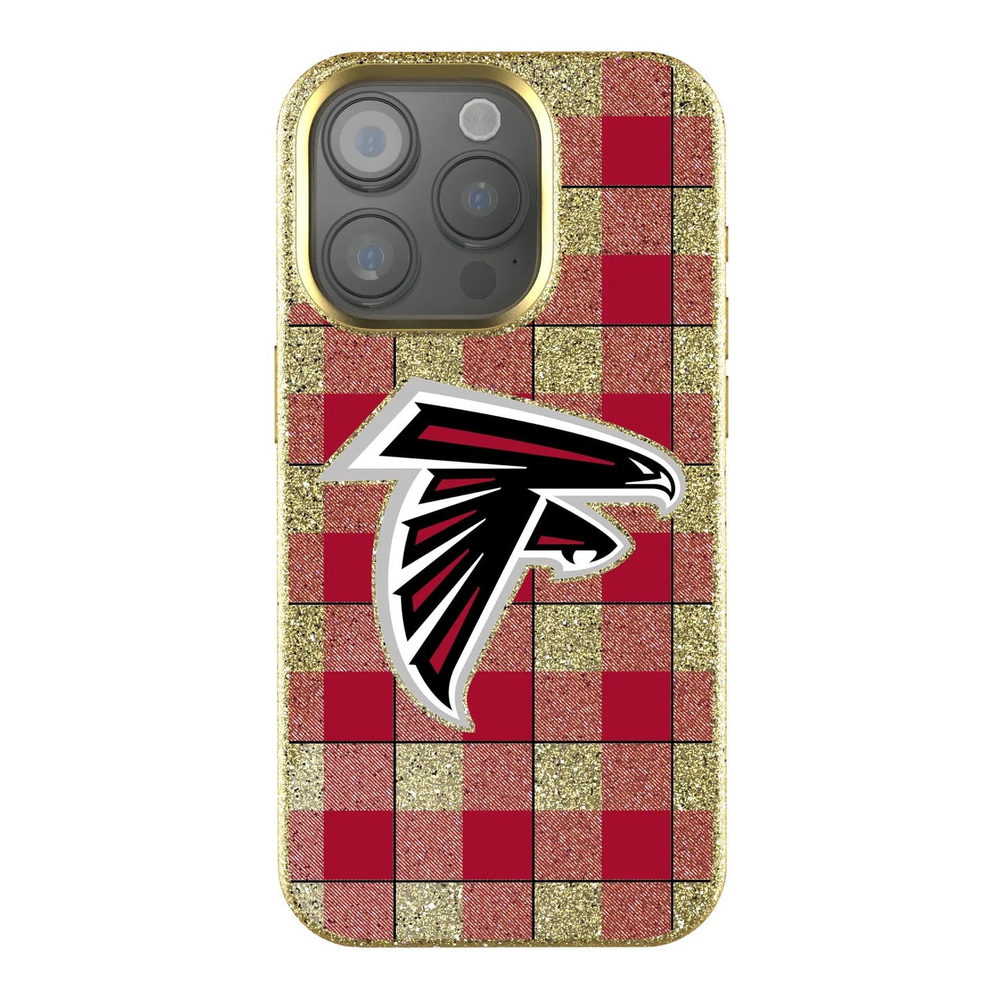 Atlanta Falcons Plaid Bling Phone Case for Apple iPhone