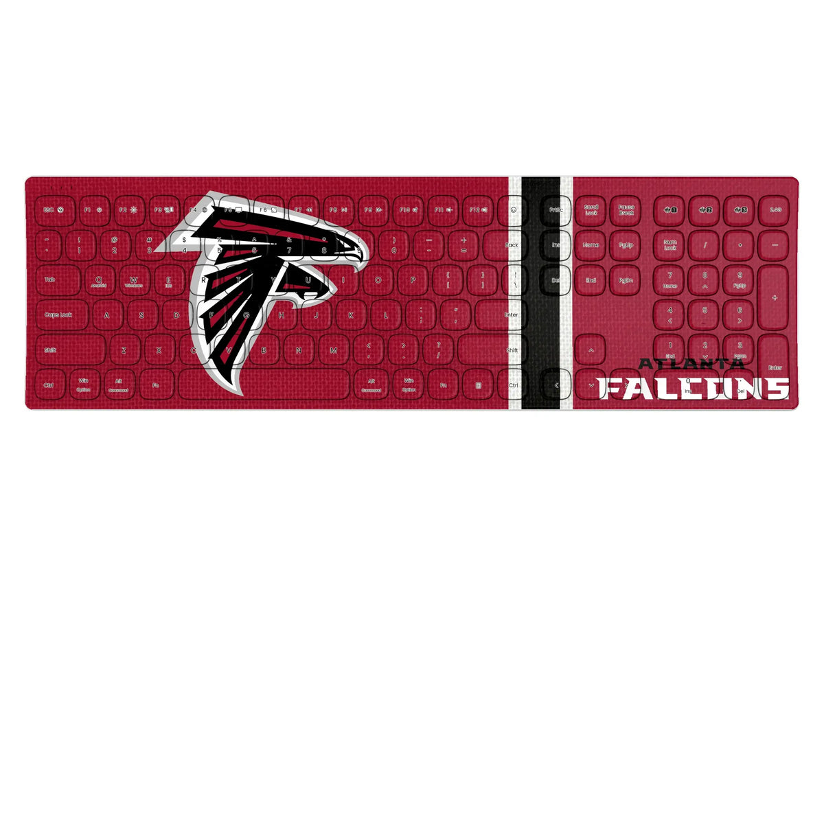 Atlanta Falcons Stripe Curved Wireless Keyboard