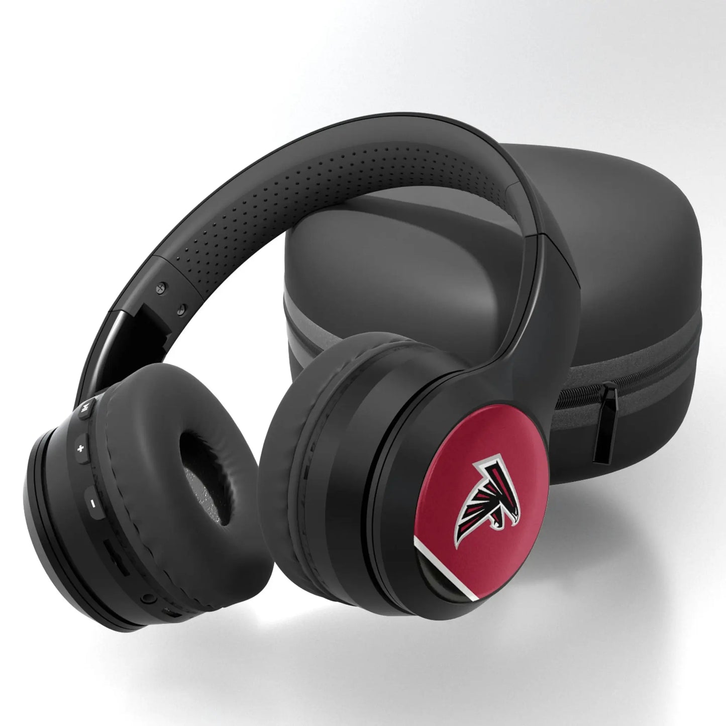 Atlanta Falcons Stripe Wireless Over-Ear BT Headphones With Case