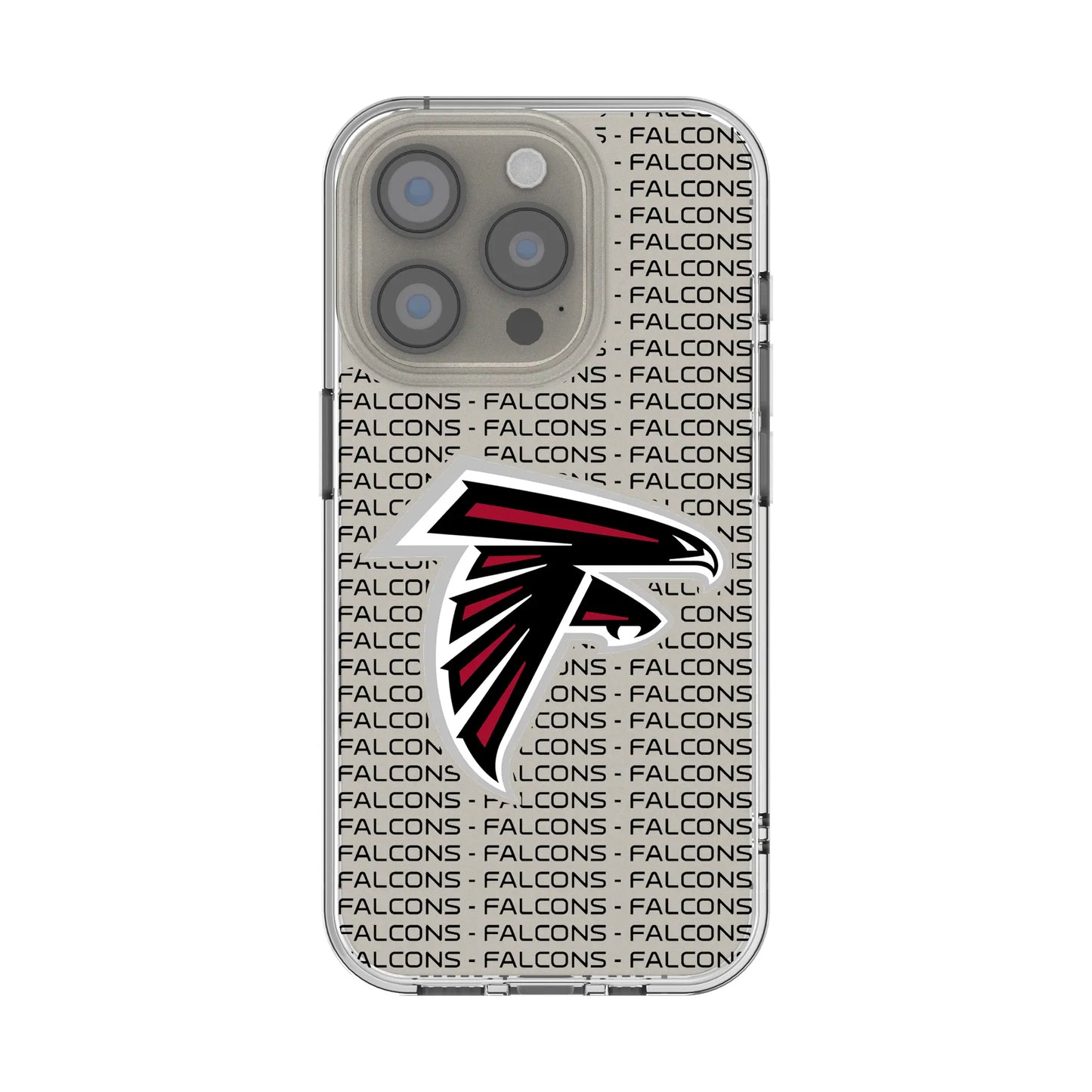 Atlanta Falcons Text Backdrop Clear Phone Case for Apple iPhone