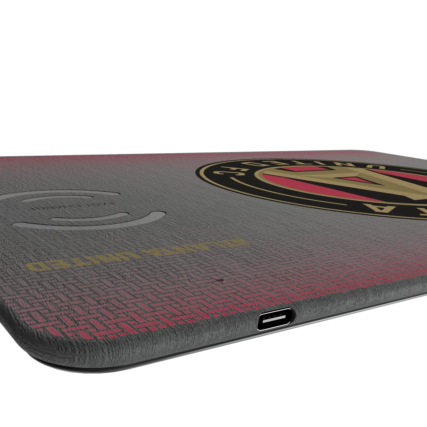Atlanta United FC Linen 15-Watt Wireless Charger and Mouse Pad