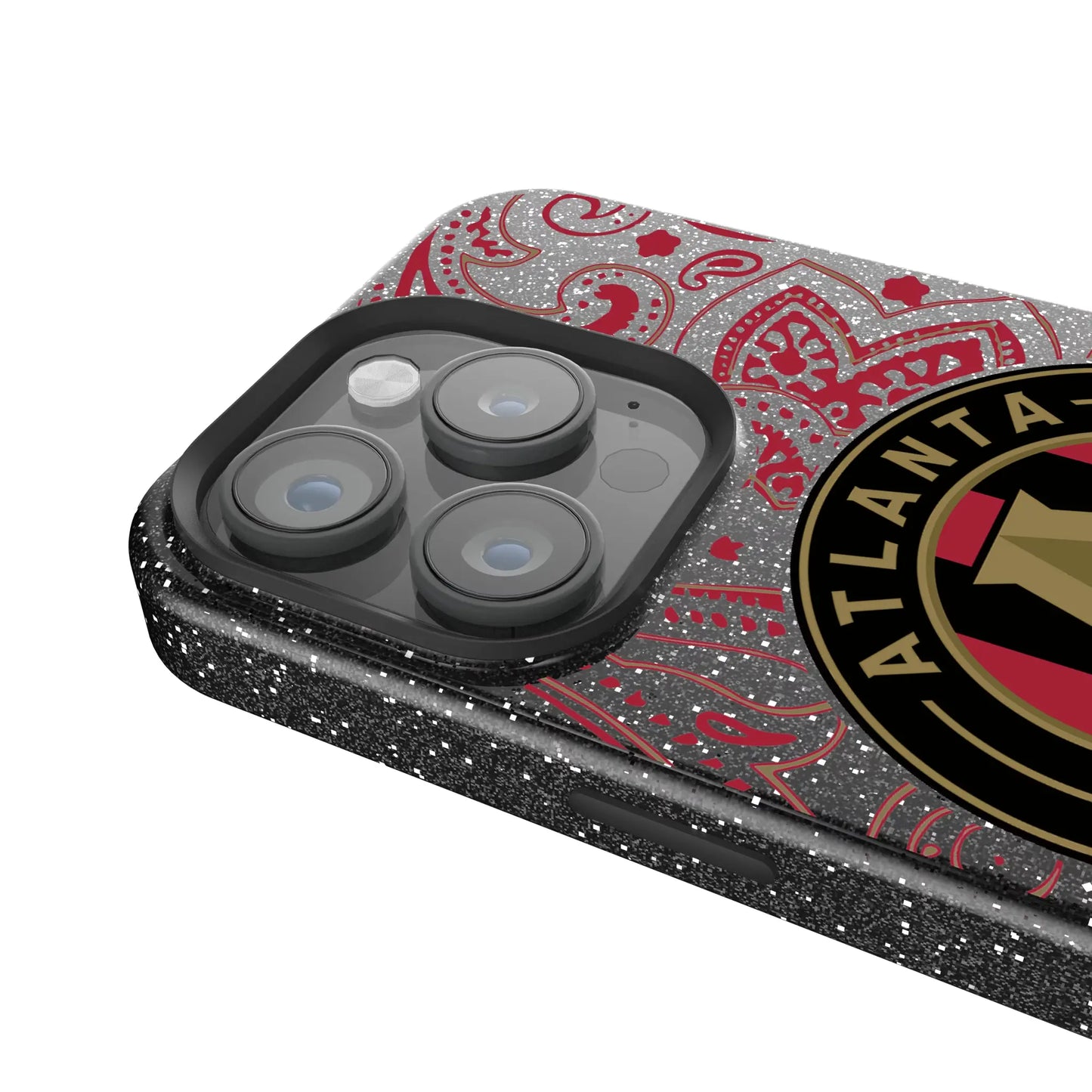 Atlanta United FC Paisley Black Bling Phone Case for Apple iPhone