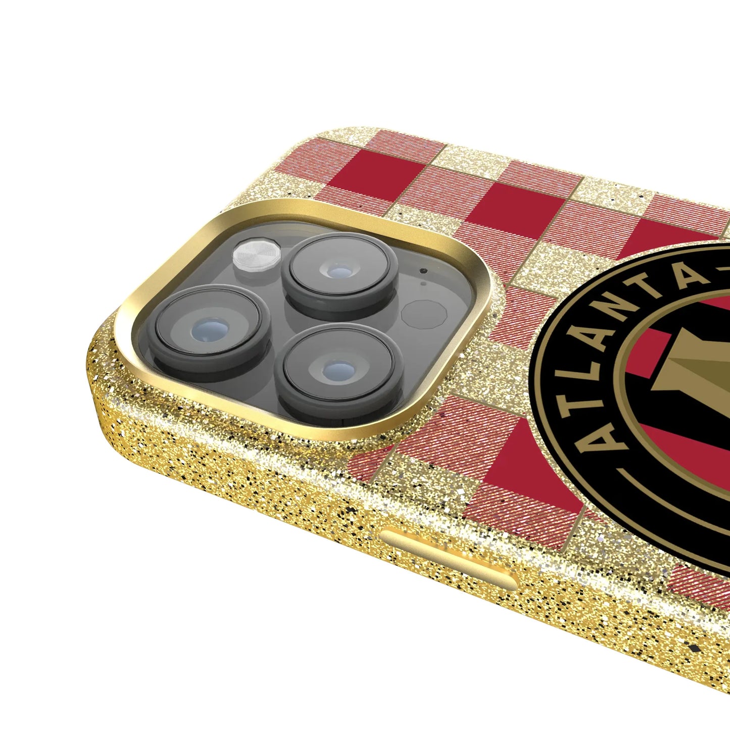 Atlanta United FC Plaid Bling Phone Case for Apple iPhone