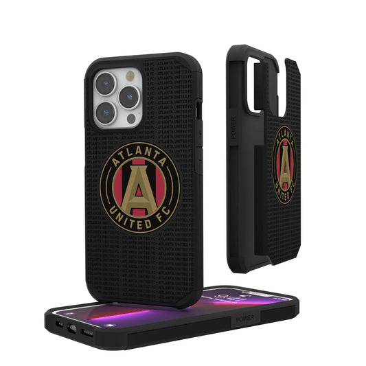 Atlanta United FC Text Backdrop Rugged Phone Case for Apple iPhone