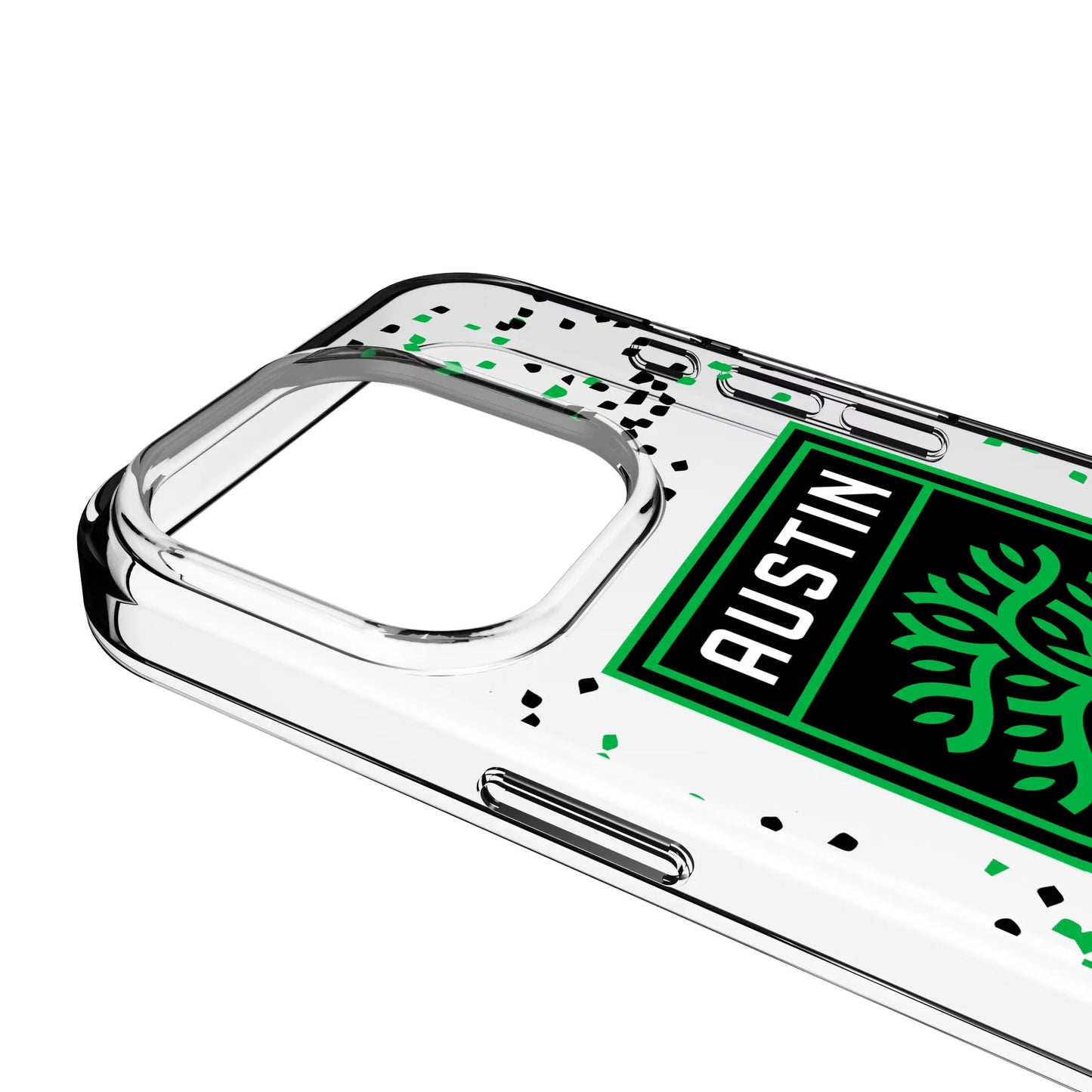 Austin FC Confetti Clear Phone Case for Apple iPhone