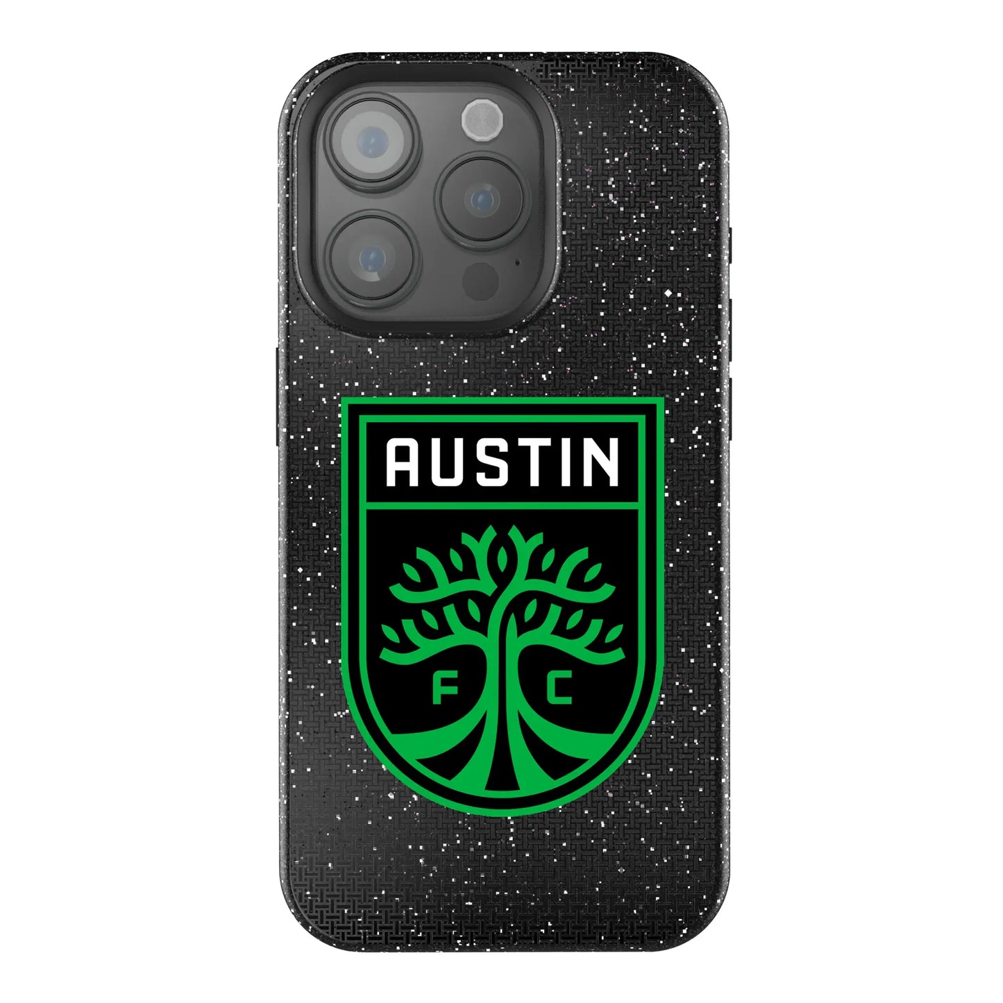 Austin FC Linen Black Bling Phone Case for Apple iPhone